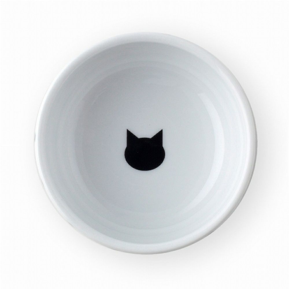 猫壱 ハッピーダイニング 猫用 脚付フードボウル 水玉 プチサイズ