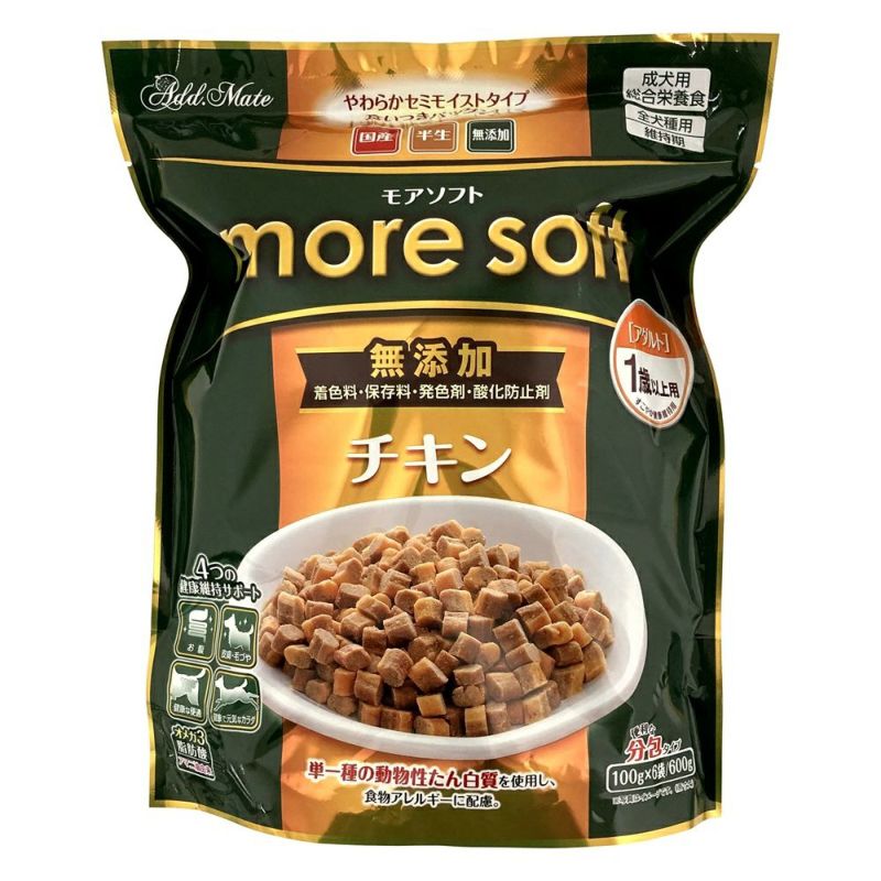 ドッグフード M.MARKET ペティオ アドメイト モアソフト チキン アダルト 1歳以上用 600g
