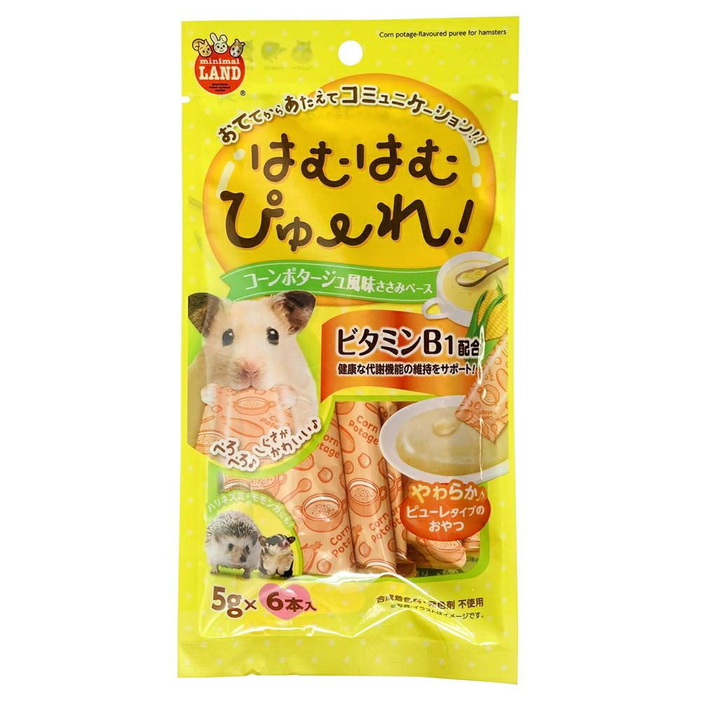 マルカン はむはむぴゅーれ コーンポタージュ風味 ささみベース 5g×6本入 ML-567