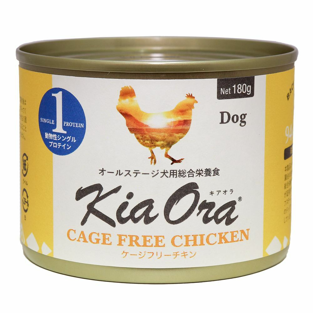 レッドハート キアオラ ドッグ缶 ケージフリーチキン 180g